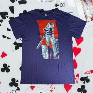 3/$20 Harley Quinn DC Comics NWT Men's XL Purple Cotton Poly Blend S/S T-Shirt